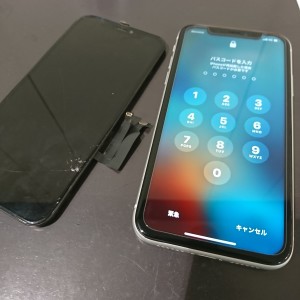 iphoneXR　液晶故障修理