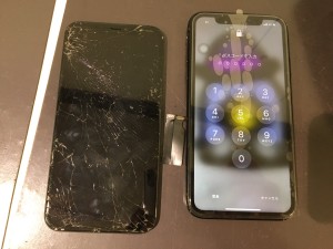 iPhoneXR　液晶故障修理