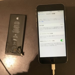 iPhones６s　バッテリー交換