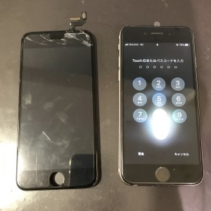 iPhone６s　画面液晶交換修理