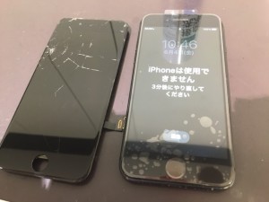 iphone8　画面割れ交換修理