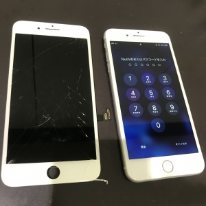 iPhone８　画面修理