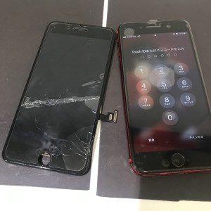 iPhone８plus　フロントパネル交換修理