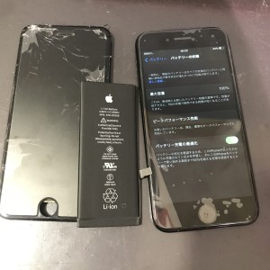 アイフォン８　画面修理　バッテリー交換