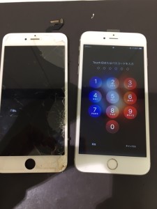 iphone6sPlus　画面割れ交換修理
