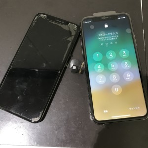 iPhoneXS　画面液晶交換修理