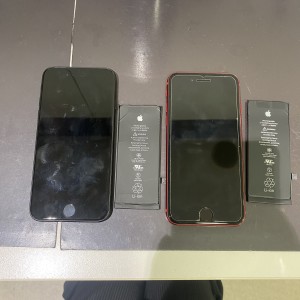 iPhoneSE2バッテリー交換2台