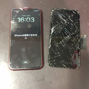 iPhoneXR　液晶破損