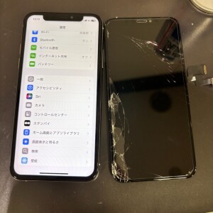生駒市新生駒台　iphoneXS　画面割れ修理