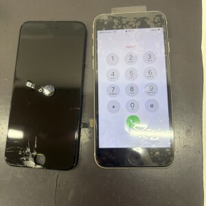 奈良県奈良市尼辻町　iPhoneSE第三世代　画面、ホームボタン修理