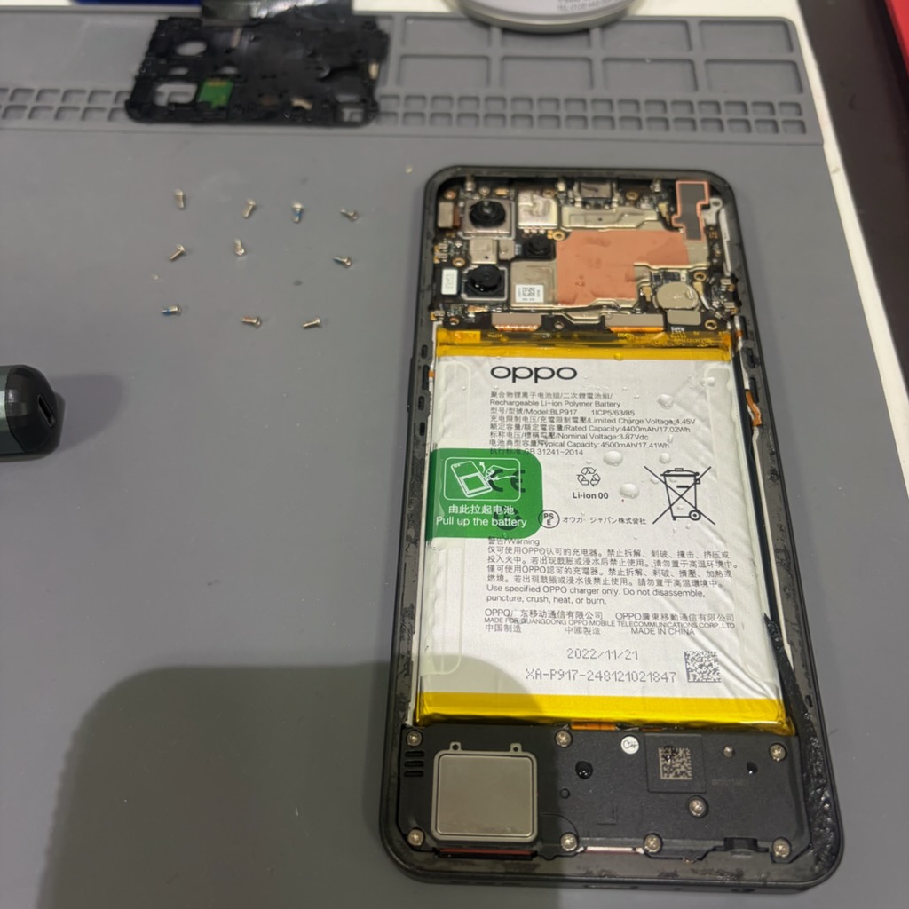 奈良県奈良市秋篠町　OPPORENO9A　水没復旧作業